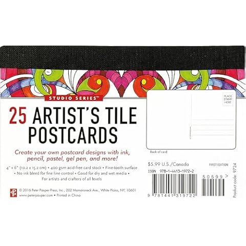 Peter Pauper Press Artist's Tile Postcards Set Cover