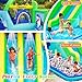 FBSPORT Inflatable Bounce House Water Slide Park, Double Slide Bouncer Castle with 550W Air Blower, Climbing Wall, Jumping Area, Toss Rings, Basketball, Splash, Bouncy House for Backyard Outdoor