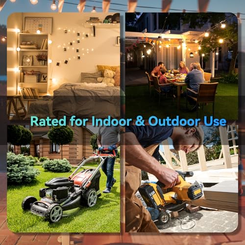 K KASONIC - 50 Ft Extension Cord with 3 Outlets, UL Listed 16/3 SJTW 3-Wire Grounded, 13A 125V 1625W for Indoor/Outdoor Use - Green image 6