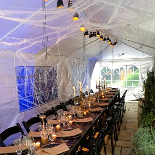 Outopee 3 x 6m Party Tent Gazebo with Sidewall & Windows, Outdoor Gazebo Marquee Garden Wedding Party Tent Waterproof Patio Canopy for Sun Rain Shelter, White(6 Side) 6 Outopee 3 x 6m Party Tent Gazebo with Sidewall & Windows, Outdoor Gazebo Marquee Garden Wedding Party Tent Waterproof Patio Canopy for Sun Rain Shelter, White(6 Side) - Image 6