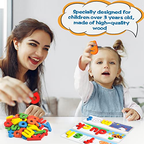 Learning Educational Toys for 2 3 4 5 6 Years Old Boys Girls, See & Spell Matching Letter Game with Alphabet Cards for Kids, Preschool CVC Word Builders Toy, Christmas Birthday Gifts for Age 2-4 4-6 - Image 6