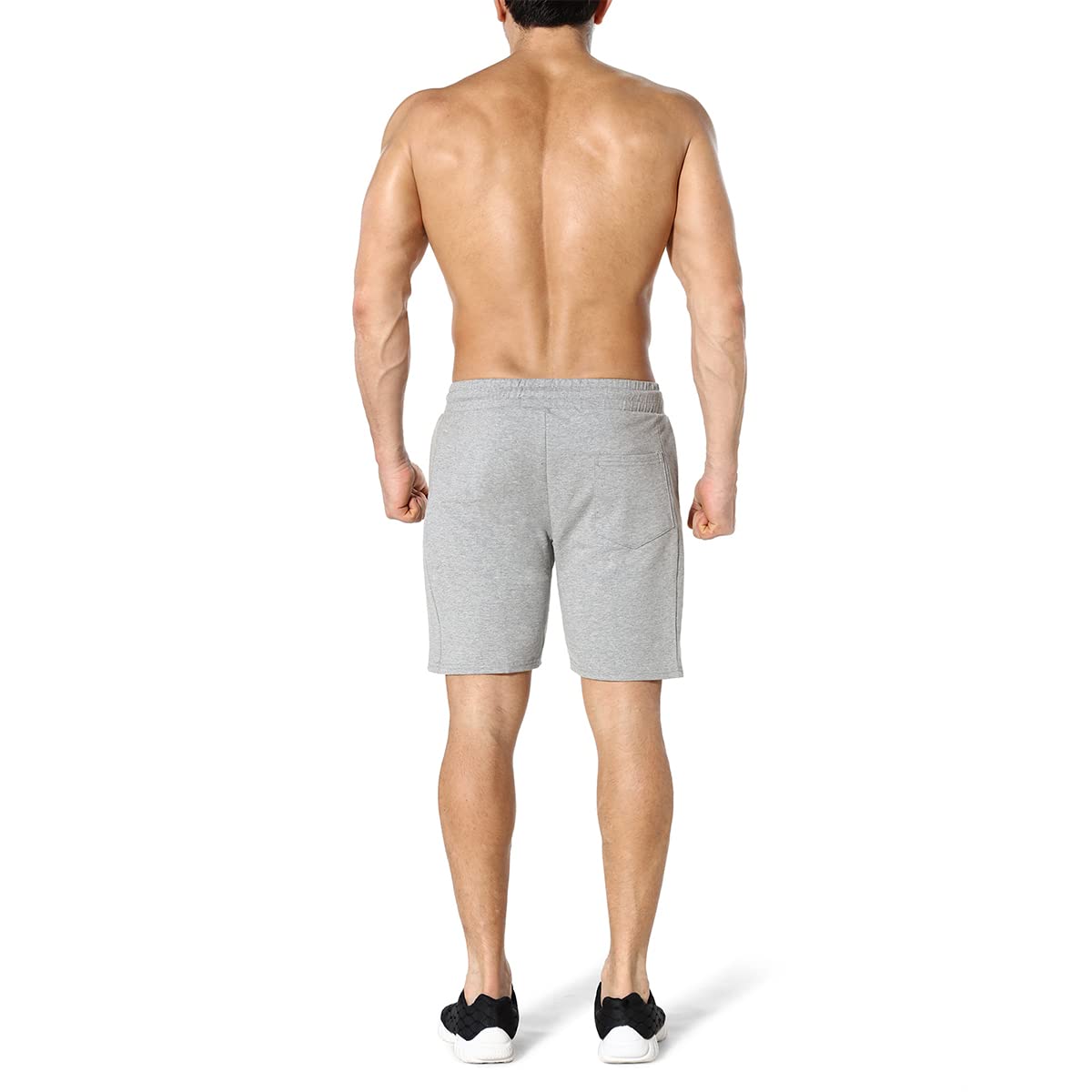 ZENWILL Pantalones Cortos Hombre Cremallera Oculto Algodón Gimnasia