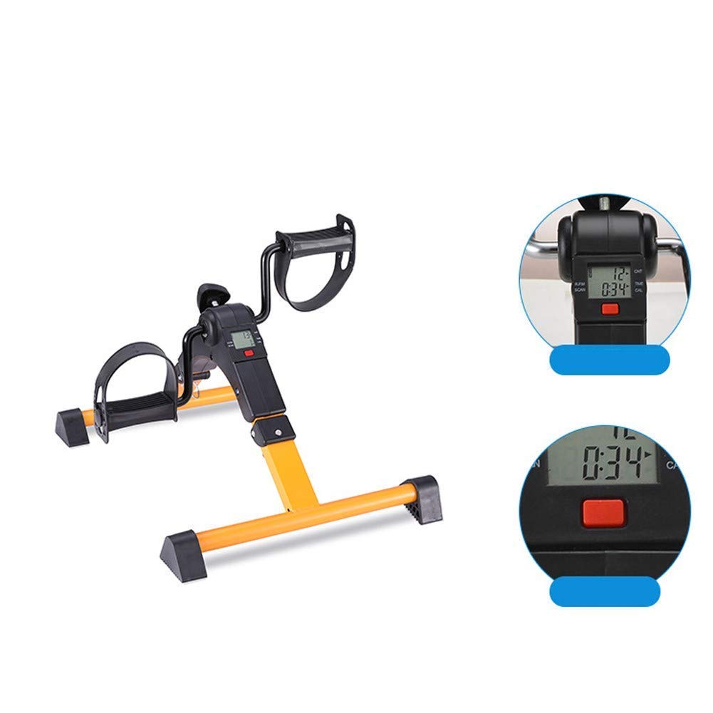 Przenośny elektryczny Mini rower stacjonarny składany przenośny składany do ćwiczeń domowych Maine, niebieski (szary)