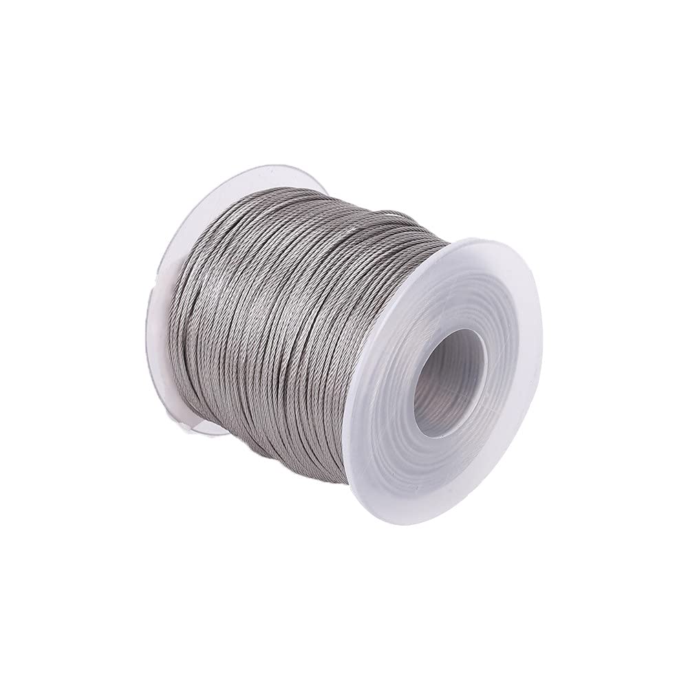 Fil en Acier Inoxydable 304, 100m Bobine de Fil Inox Souple Fil Bijoux en Inox 0,5/0,8/1 mm pour Bijoux Objets Décoratifs ou Art Floral