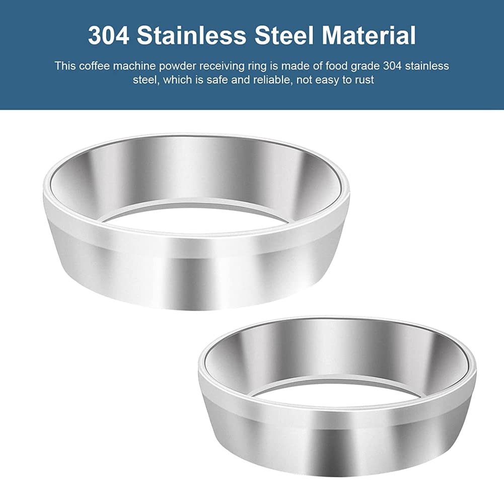 NOTSEK Dosing Funnel 54 mm, anello dosatore per caffè in acciaio inox, con 8 potenti magnetici, anello dosatore per portafiltro da 54 mm, accessori per macchina da caffè