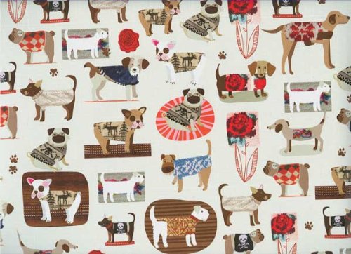 Dog Sweaters Rolled Gift Wrap Paper 2 Sheets 19.5 inches x 27 inches