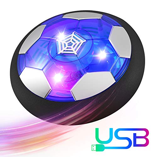 ZOTO Air Power Soccer, Kids Toys Air Power Training Ball Game, Rechargeable Sport Ball Game avec Lumière LED Colorée, Intérieur et Extérieur Air Soccer Disk Toy