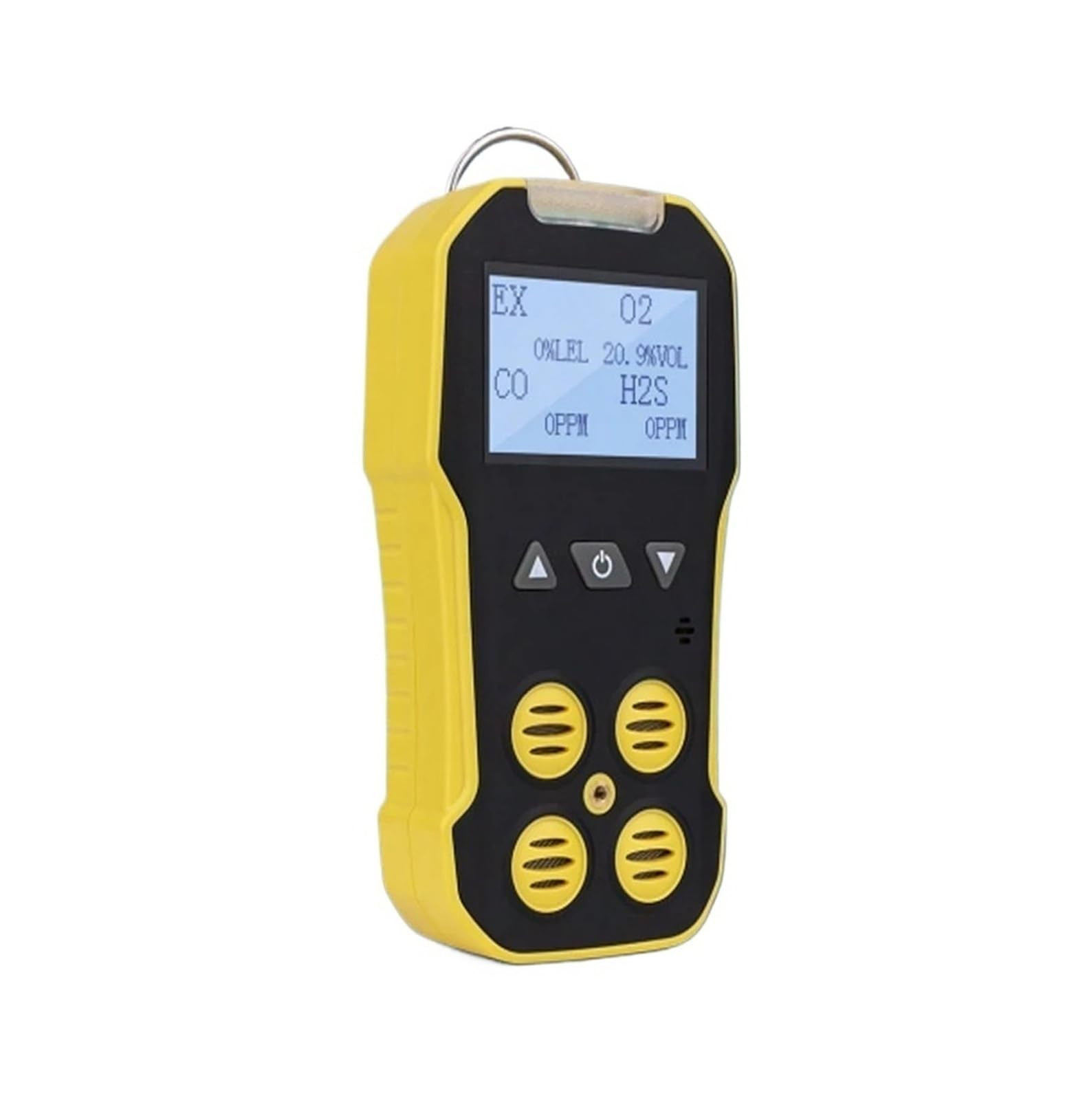 Détecteur de gaz Portable 4 en 1 avec écran LCD (O2, H2S, CO, Lie) - Testeur de fuites de gaz combustibles for Le Travail et la Maison Surveillance Rapide