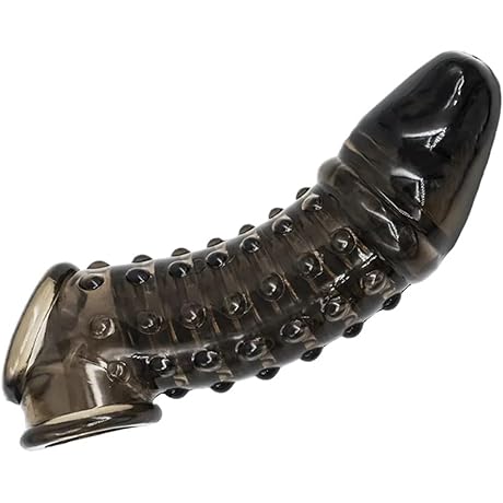 Soft Penis Sleeve Reusable Condom Extender Penises with Particles Toys Penis Extender...