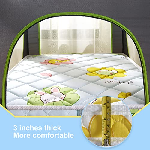 Foldable Pack And Play Mattress Topper Fits For Graco & Baby Trend &Pamo Babe Playard, Comfort And Breathable Pack N Play Mattresses Pad, Firmness Playard Mattress ，Premium Foam Playpen Mattresses #TOP4