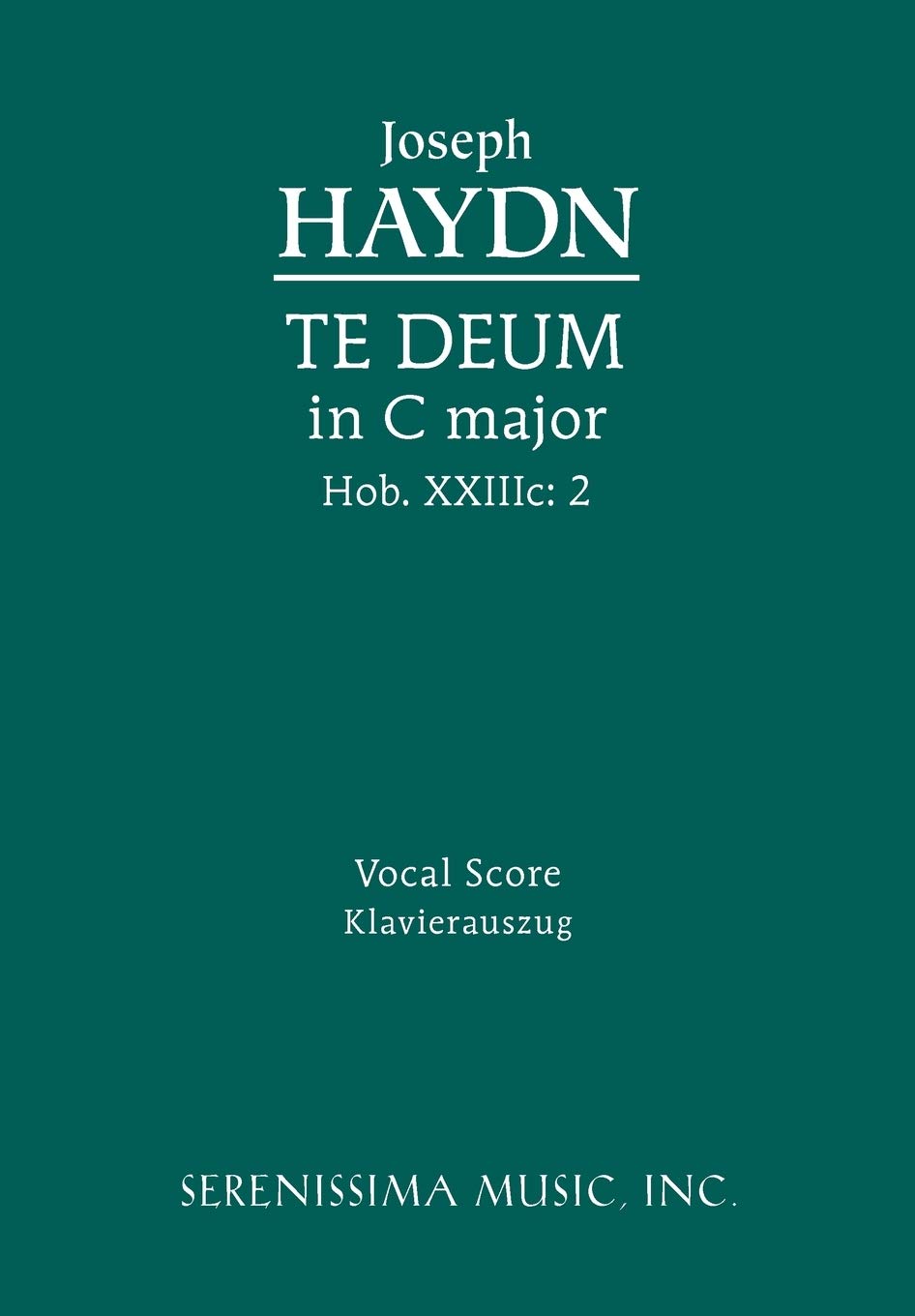 Te Deum in C major, Hob.XXIIIc:2: Vocal score