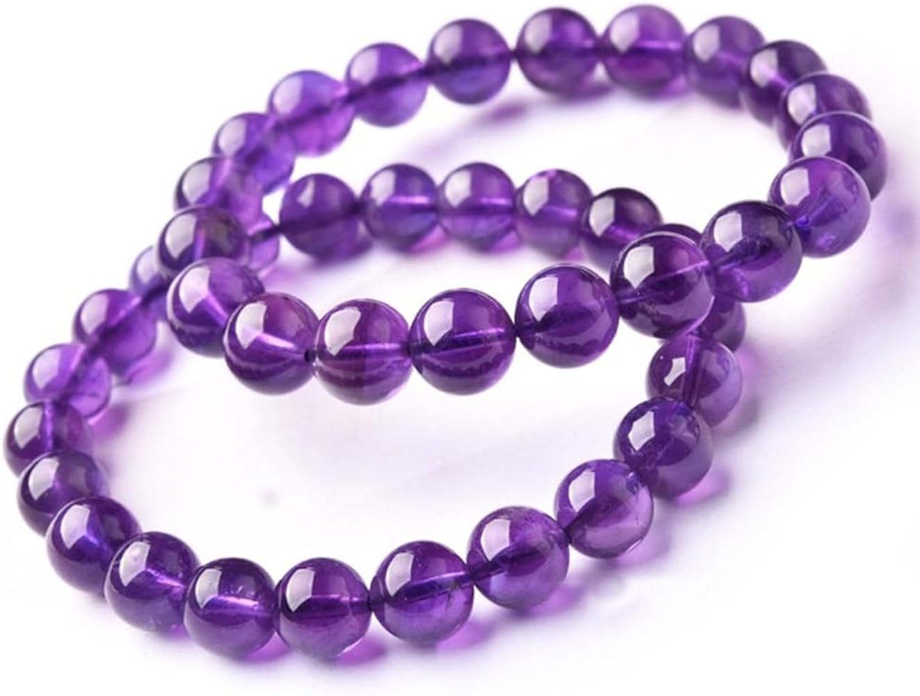 Amazon | [UNI STONE] 天然 ウルグアイアメジスト ブレスレット 6mm