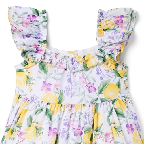 Janie and Jack Girls' Lemon Floral Dress (Toddler/Little Big Kid)3