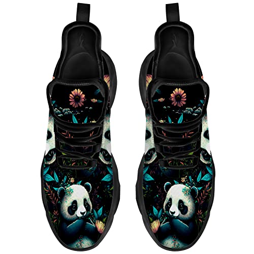 Panda Shoes for Women Men Road Running Non-Slip Walking Tennis Sneakers Cross Trainer Cute Animal Shoes Gifts for Him Her3