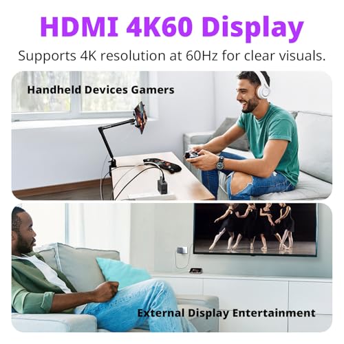 AVerMedia Capture Card for Streaming, 1080p60 HDMI Recording, Portable Switch 2 Dock, 100W GaN Fast Charging USB C Hub, TV Docking Station with 4K60 HDMI, Compatible with iPhone, iPad, Laptop, PC - Image 7