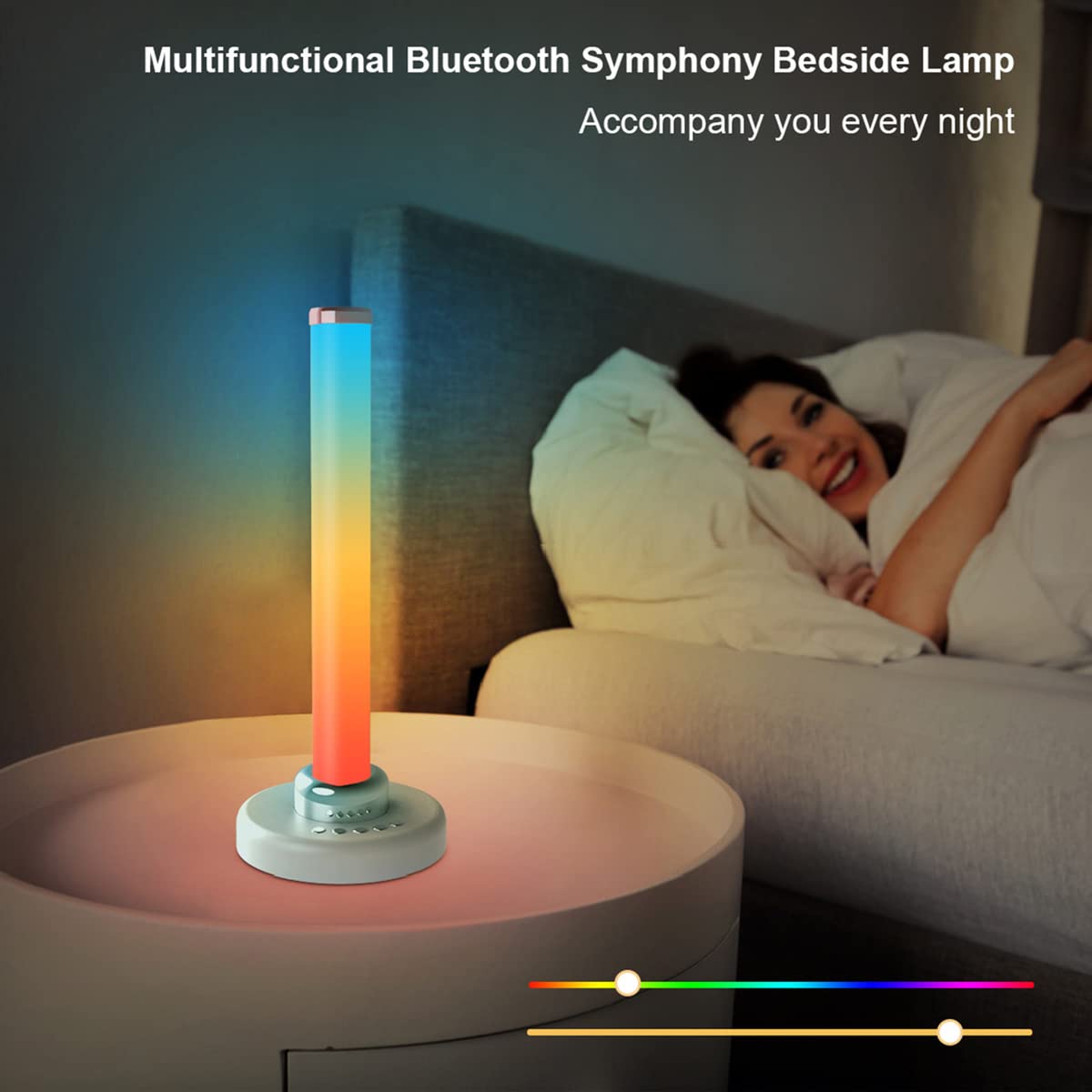 Lampa stołowa LED RGB ściemnialna lampka nocna sterowanie aplikacją i synchronizacja muzyki Lampy nastrojowe RGB Lampka nocna dla dzieci do salonu Oświetlenie dekoracyjne