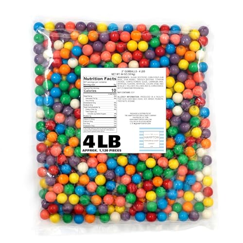 Gumballs for Gumball Machine, 0.5 Inch Mini Gumballs,...