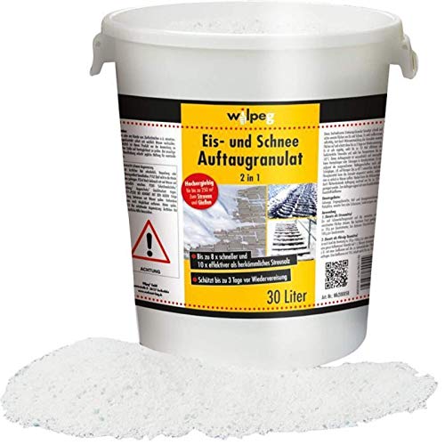 WILPEG Eis- & Schnee Auftaugranulat 2in1 - das bessere 'Streusalz' - 30 Liter Eimer Cover