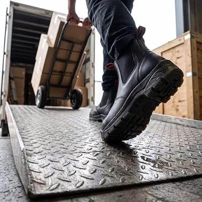 SUREWAY Men's Slip On Work Boots for Men,Upgraded Slip/Water Resistant,Electric Hazard,Fire Station Mechanic Work Boots/Shoes