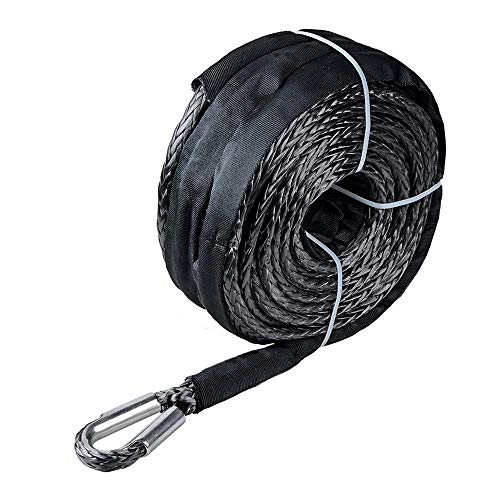 Cable sintético para winch 95ft x 3/8” con relé y control remoto 12V miniatura 2