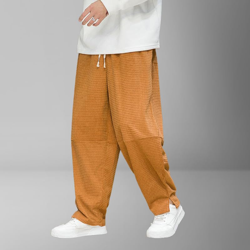 Men's Autumn Winter Chinese Style Trendy Embroidery Corduroy Casual Pants2