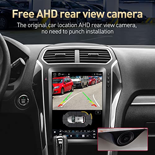 Yulu E10 Car Radio Stereo For Ford Explorer 2013 To 2019 Android 10.0 T-Style Head Unit Navigation 12.1 Inch Ips Touchscreen Build In Wireless Carplay Bluetooth Wifi Support Dsp Sirius #TOP4