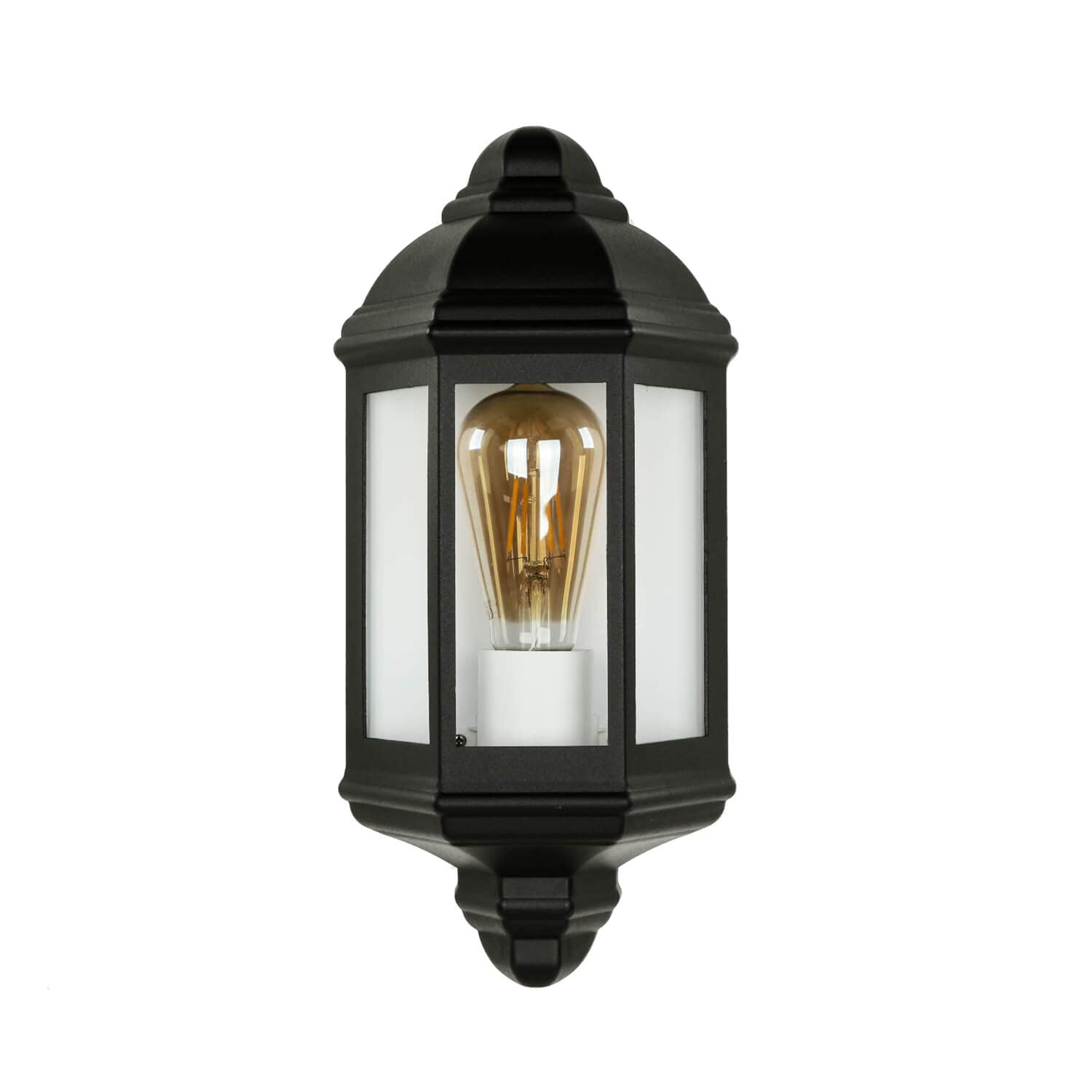 Easylight Lampada da parete esterna nera, lampada da esterno rustica marittima, IP44, E27, H:36 cm, balcone, terrazza, casa, nostalgica, luce da parete esterna