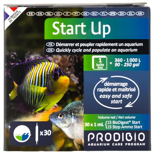 Prodibio Start Up, Bacteria Starter Kit, Fresh and Saltwater, 30/1 mL vials, 90-250 gallons