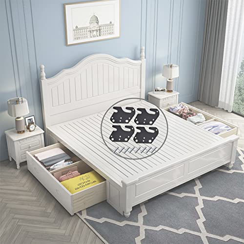 Ewonice Universal Wood Bed Rail Hook Plates For Headboard And Footboard, Hook Plates For Wooden Beds Frame Bracket Replacement Wooden Bed Parts Or New Bed Constructions(4Pack) #TOP5