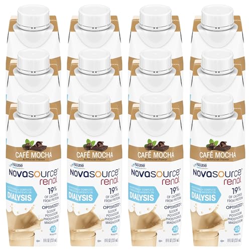 Image of Nestle Novasource Renal Nutritionally Complete Formula Cafe Mocha Flavor 8 oz Carton, 12 Count