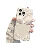 可愛いスマホケース レース下着 iPhone16 ケース ブラジャー 携帯ケース セクシーアイフォンケース iPhone 15ケース レディースかわいい 透明アイホン14ケース (ホワイト,For iPhone 16)