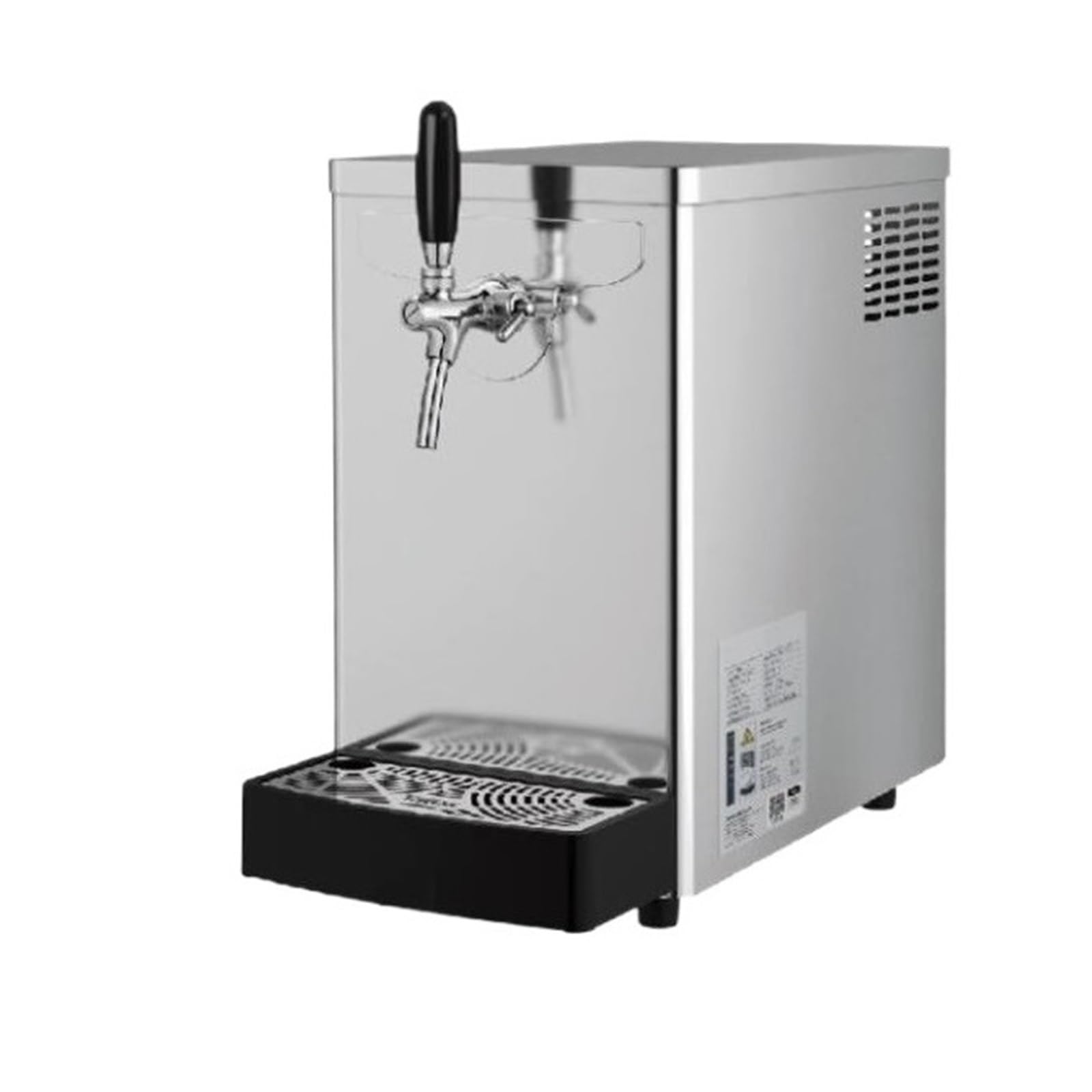 Eretyret Light Grey Stainless Steel Cold Brew Beer Dispenser Draft Keg Cooler Fridge Quiet Operation(Light Grey)