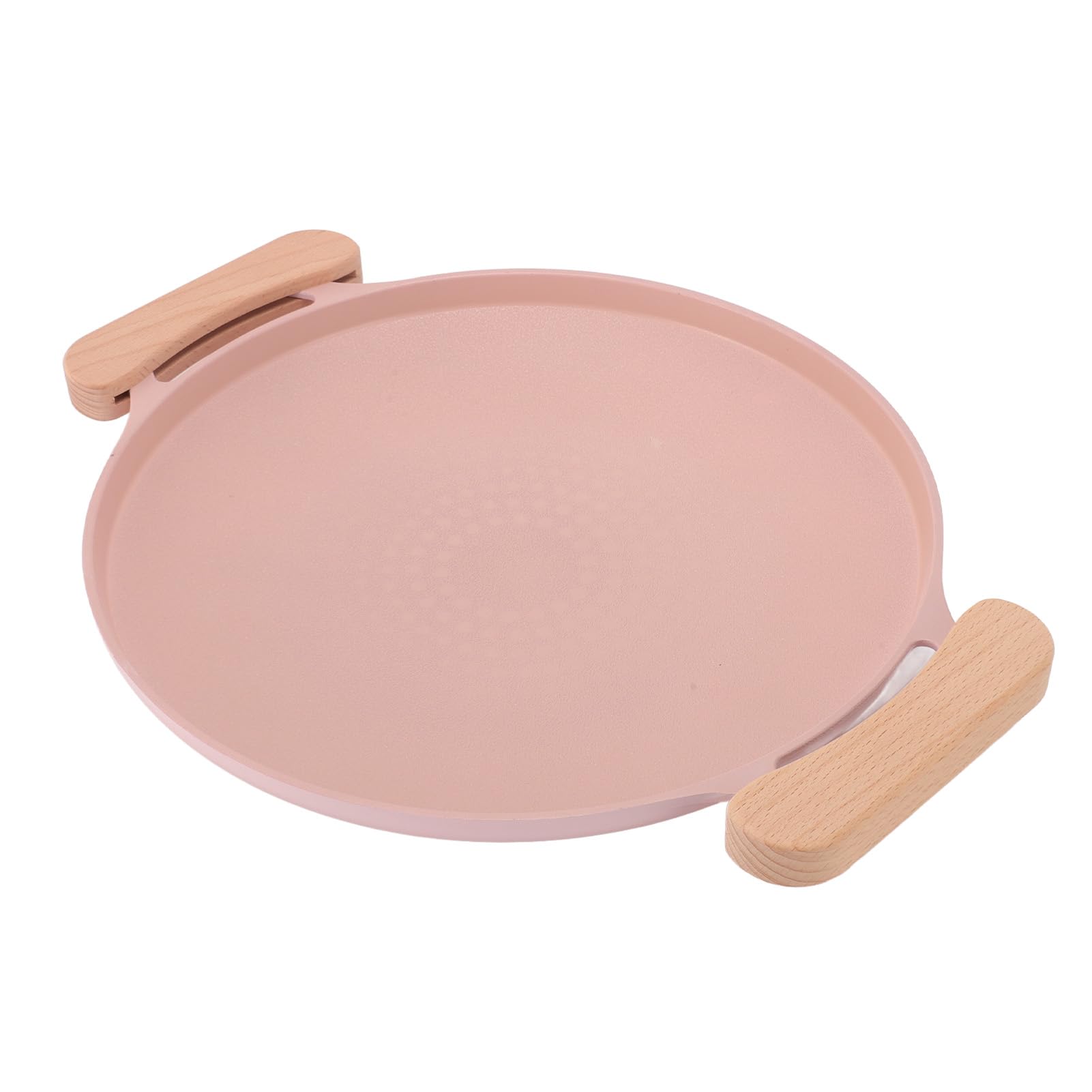 Cffuvros Korean BBQ Grill Pan, Non Stick, Even Heat Conduction Korean Grill Pan with Handles, Aluminum Portable BBQ Grill Plate for Indoor Outdoor Grilling (B)