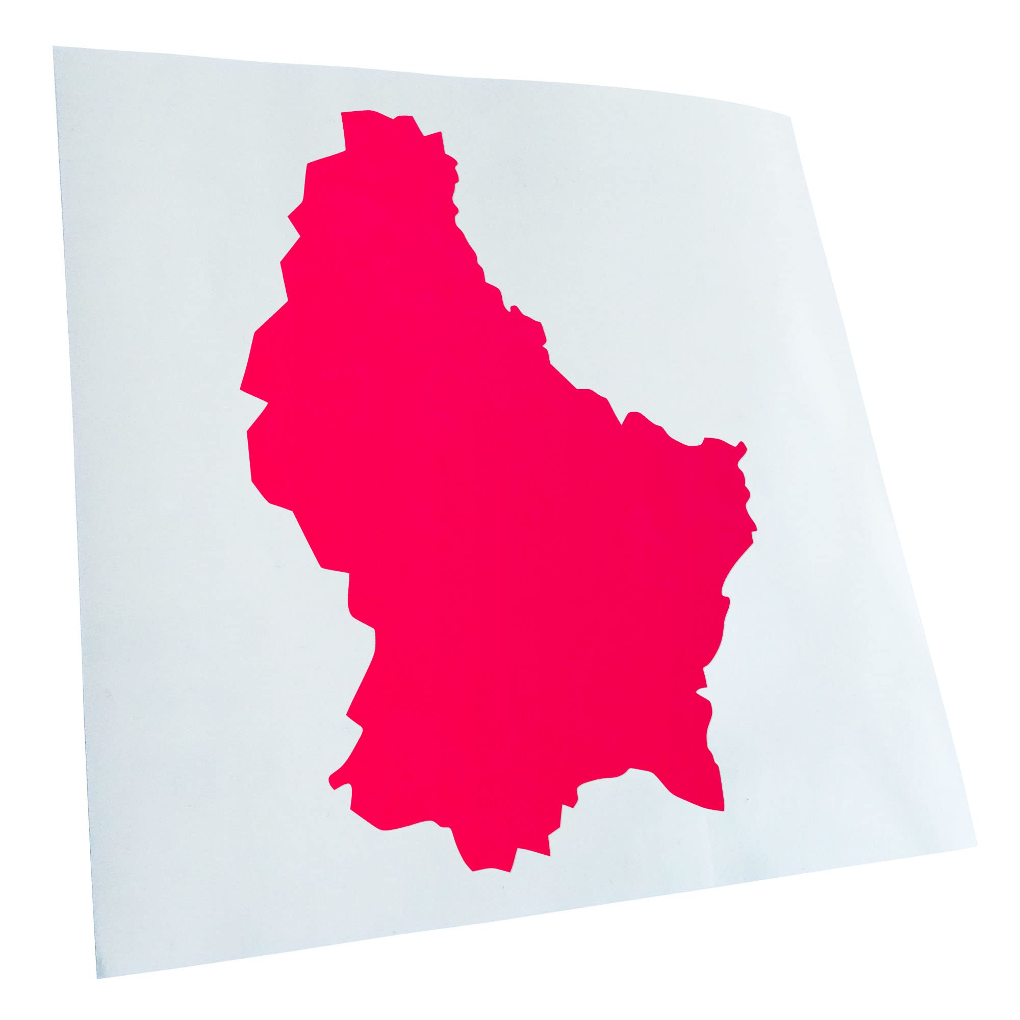 Kiwistar - Adesiva per Auto - Luxemburg Schema - Rosa Fluo - Scritte per Camion, Moto, Bici, Veicoli, Laptop, Camper, Autobus - Tuning