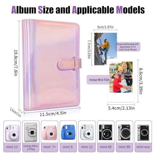 Riosin 108 Pockets Mini Album Compatible with Fujifilm Instax Mini film, Suitable for Instax Mini 12/11/7+/9/Evo/40/99/Liplay - Image 2