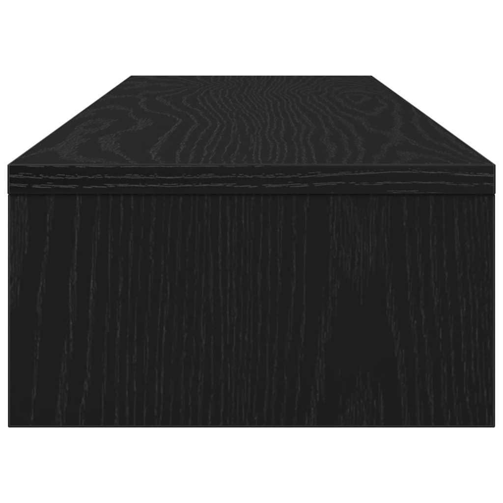 vidaXL Supporto per Monitor Rovere Nero 100x24x13 cm in Legno Agglomerato