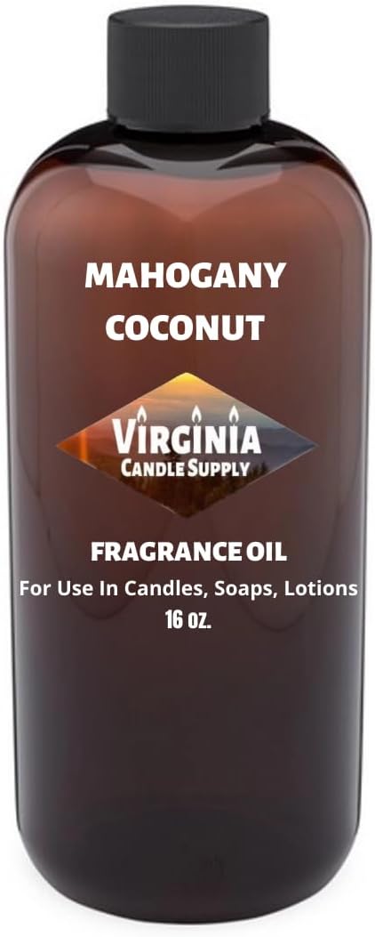 Mahogany Coconut Fragrance Oil (Our Version of The Brand Name) (16 oz Bottle) for Candle Making, Soap Making, Tart Making, Room Sprays, Lotions, Car Fresheners, Slime, Bath Bombs