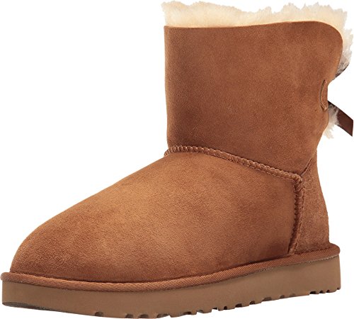 UGG Women's Mini Bailey Bow II Boot, Chestnut, 8