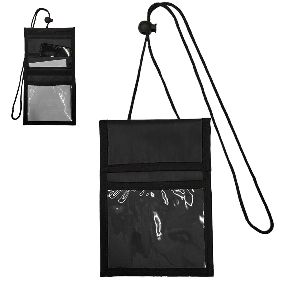 Pochette Tour De Cou Voyage - Porte-passeport Caché Antivol, Imperméable
