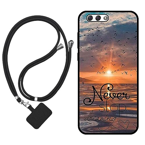 Sunrive Funda Compatible con ASUS ZenFone 4 ZE554KL,Slim Fit Gel Mate Carcasa Case Bumper de Impactos y Anti-Arañazos Espalda Cover (Mar,Sol,Gaviotas)+1 X Correa Universal