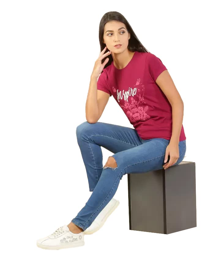 Image of Lyra Women's Cotton Regular Fit T-Shirt