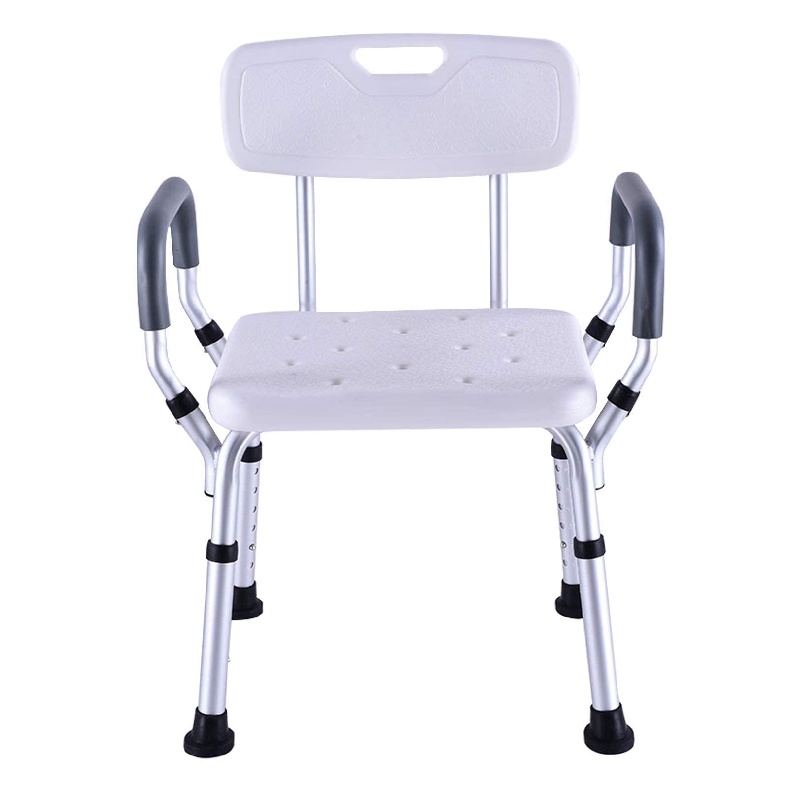 Sedia da Doccia Sedile Doccia Premium con barella Doccia Posteriore Regolabile in Altezza, Leggero e Compatto Sgabello per Vasca da Bagno per Adulti, Max.150kg