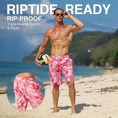 Image of Kanu Surf Men's Wade Mens Swim Trunks Quick-Dry Swim Shorts Men, 5.5 - 9 Inch Inseam (Regular & Extended Sizes)