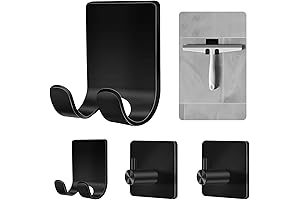 CGBE Shower Holder for Razors and Shower Hooks, Black 4 Pack