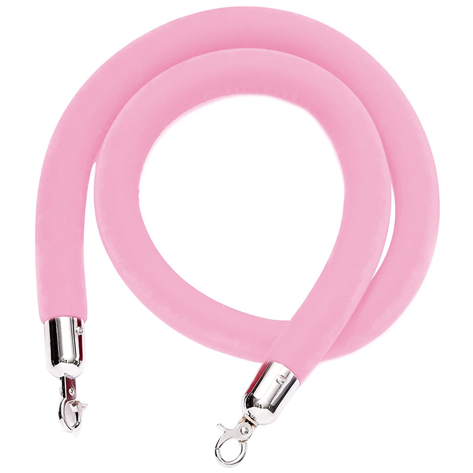 Guardrail rope， Hotels/Theaters VIP Stanchion Rope,Safety Crowd Control Barrier, for Bank Hotel Hospital, Easy to Install/(Pink,Length 2.7M/8.9Ft/106In)
