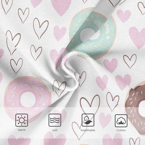 Wusikd Colorful Donuts Girls' Underwear Cotton Pink Hearts Girls Briefs Soft Toddler Underwear 2T3