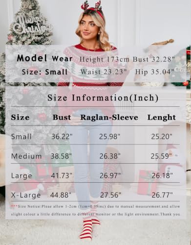 Image of Womens Fair Isle Sweaters Long Sleeve Crewneck Fall Winter Pullover Sweater