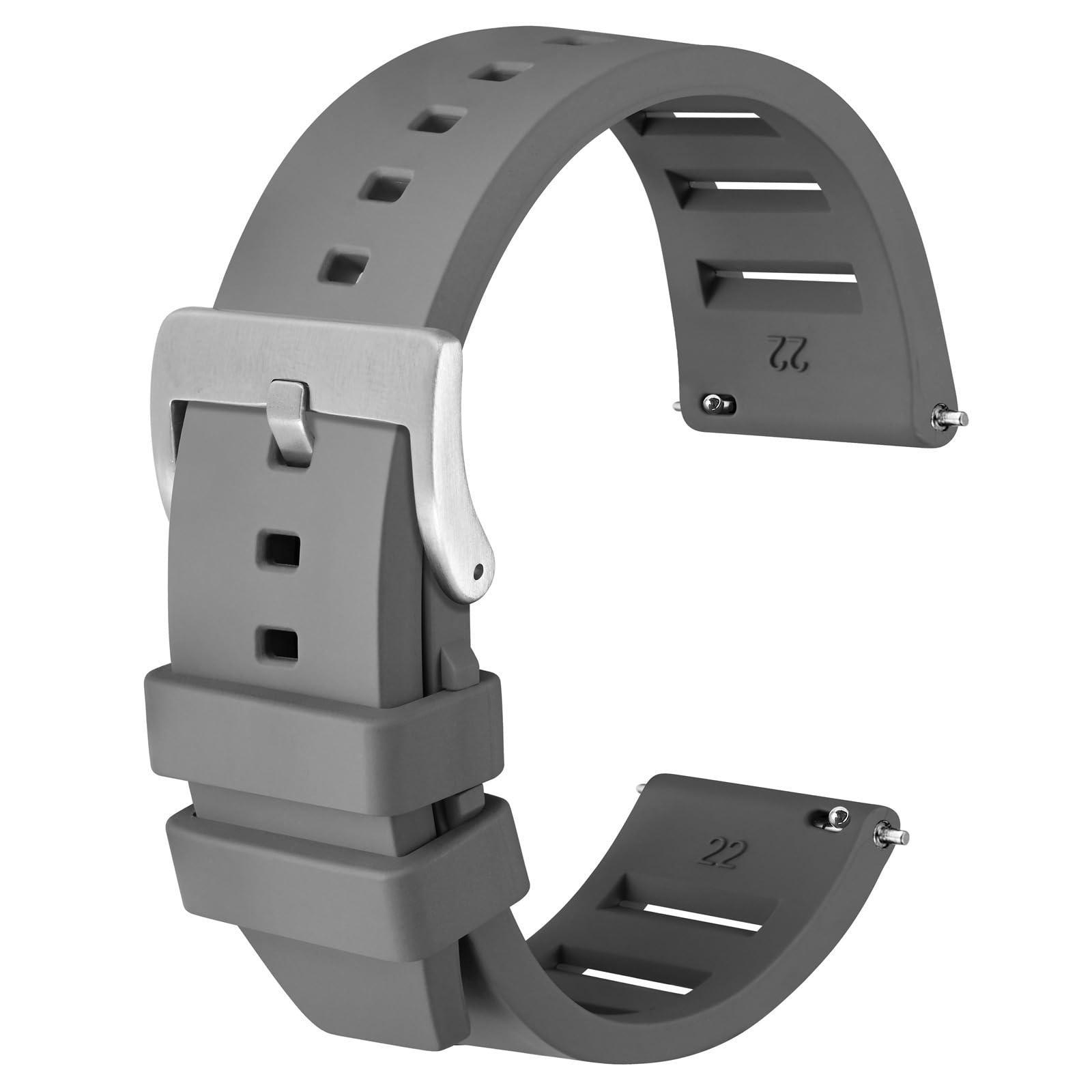 Anbeer Uhrenarmband aus Leder mit Schnellverschluss, echtes