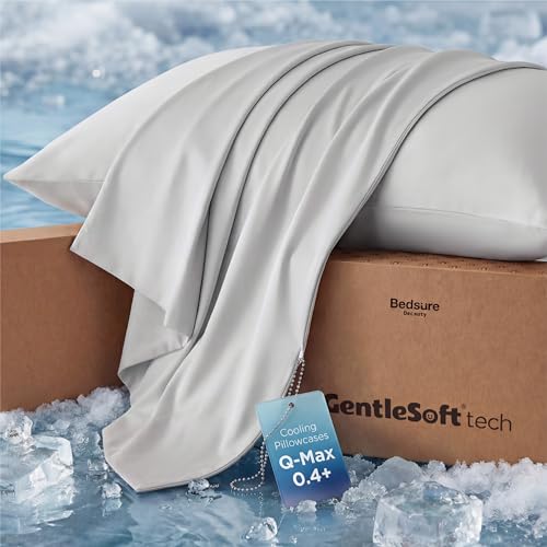 Bedsure Cooling Pillow Cases for Hot Sleepers, Cool Pillowcases...