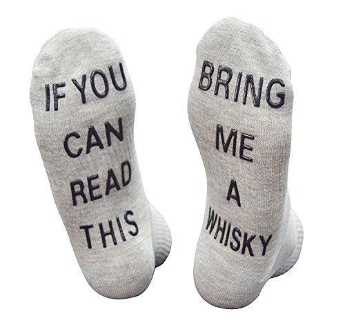 Qrupoad Unisex Fun Non Skid Crew Socks If You Can Read This Bring Me A Whisky